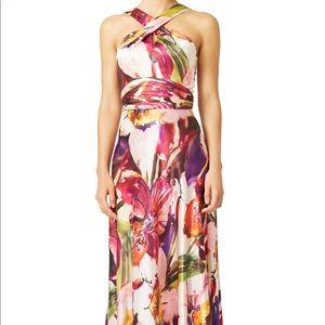 Theia Hibiscus Floral Gown